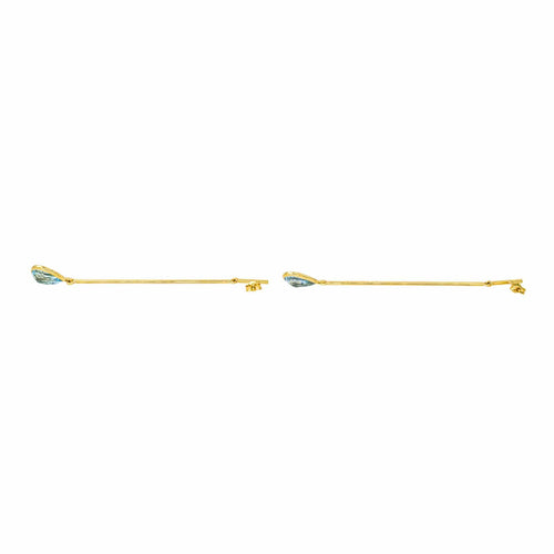 Boucles d'oreilles Boucles d’oreilles pendantes en or jaune 18 carats et topazes 58 Facettes 4377136RV