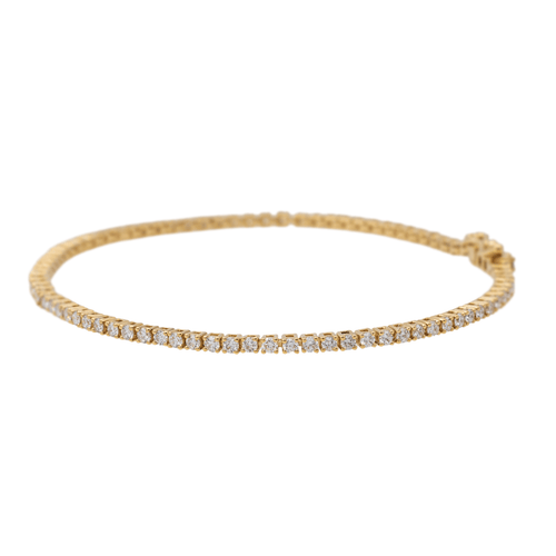Bracelet Bracelet ligne en or jaune 18 carats et diamants taille brillant 58 Facettes 3664472RV