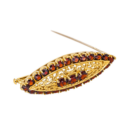 Broche Broche en or jaune 18 carats sertie de grenats 58 Facettes 4461455CN