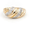 Bague 54 Bague jonc en or jaune et or blanc 18 carats sertie de diamants 58 Facettes 1692969CN