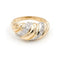 Bague 54 Bague jonc en or jaune et or blanc 18 carats sertie de diamants 58 Facettes 1692969CN