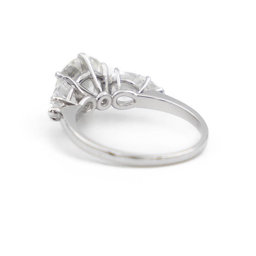 Bague 52 Bague trilogie en platine 950 sertie de diamants 58 Facettes 2241099CN