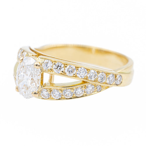 Bague 51 Mellerio - Bague en or jaune 18 carats et diamants 58 Facettes 2363803CN