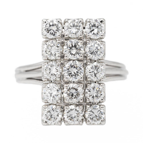 Bague 48 Bague en or blanc 18 carats pavée de diamants 58 Facettes 2432010CN