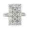 Bague 48 Bague en or blanc 18 carats pavée de diamants 58 Facettes 2432010CN