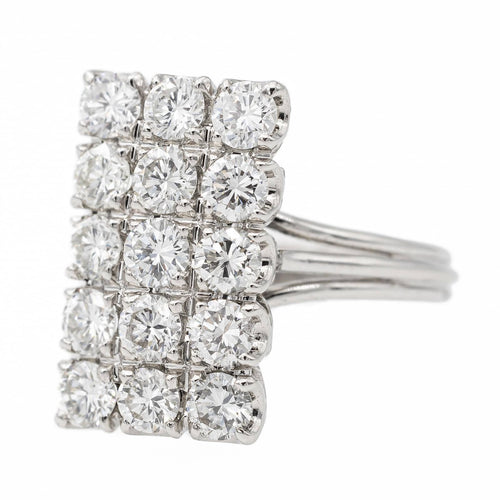 Bague 48 Bague en or blanc 18 carats pavée de diamants 58 Facettes 2432010CN
