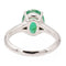 Bague 53 Bague en or blanc 18 carats avec émeraude ovale et diamants 58 Facettes 2543095CN