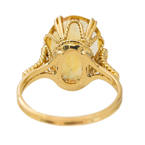 Bague 59 Bague en or jaune 18 carats sertie d’une citrine 58 Facettes 2905360CN