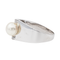 Bague 54 Bague en or blanc 18 carats avec perle et diamants 58 Facettes 2999434CN