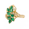 Bague 56 Bague en or jaune 18 carats sertie d’émeraudes et diamants 58 Facettes 3105059CN