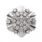 Bague 58 Bague cocktail en or blanc 18 carats pavée de diamants 58 Facettes 3148551CN