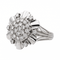 Bague 58 Bague cocktail en or blanc 18 carats pavée de diamants 58 Facettes 3148551CN