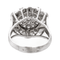 Bague 58 Bague cocktail en or blanc 18 carats pavée de diamants 58 Facettes 3148551CN