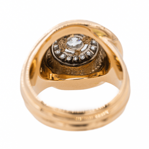 Bague 50.5 Bague en or rose 18 carats et platine sertie de diamants 58 Facettes 3132890RV