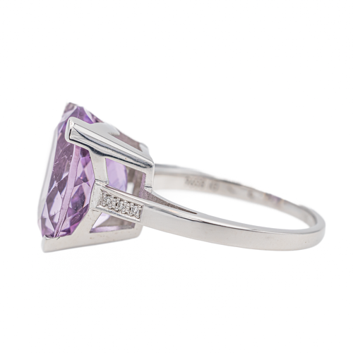 Bague 54 Mauboussin - Bague Mon Bébé d'Amour en or blanc améthyste et diamants 58 Facettes 3241065CN