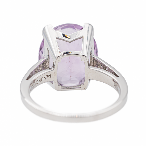 Bague 54 Mauboussin - Bague Mon Bébé d'Amour en or blanc améthyste et diamants 58 Facettes 3241065CN