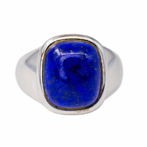 Bague 53 Hermès Birmanie GM - Bague en or blanc sertie d’un lapis-lazuli 58 Facettes 3411142CN