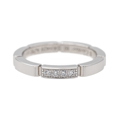 Bague 50 Cartier Maillon Panthère - Bague alliance en or blanc et diamants 58 Facettes 3468658CN