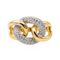 Bague 57 Bague en or jaune et blanc 18 carats sertie de diamants 58 Facettes 3516098CN
