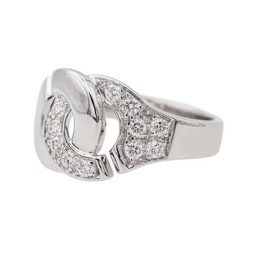 Bague 57 Dinh Van Menottes - Bague en or blanc 18 carats et diamants 58 Facettes 3616727RV