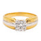 Bague 56 Bague solitaire en or jaune et or blanc avec diamant 58 Facettes 578381CD