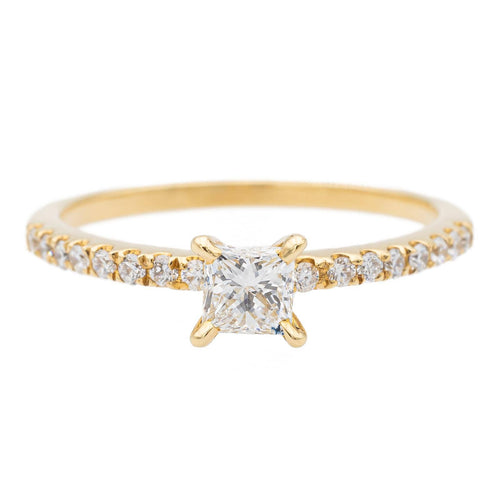 Bague 53 Solitaire - Bague en or jaune diamant 58 Facettes 578721RV
