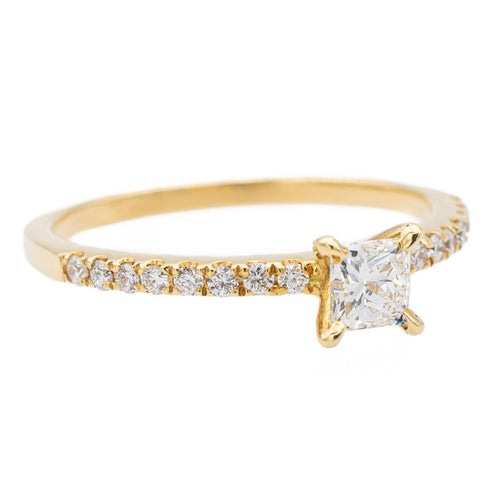 Bague 53 Solitaire - Bague en or jaune diamant 58 Facettes 578721RV