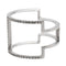 Bague 53 Bague graphique en or blanc 18 carats et diamants 58 Facettes 578790RV