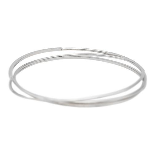 Bracelet Bracelet jonc en or blanc 18 carats et diamants 58 Facettes 2584570CN