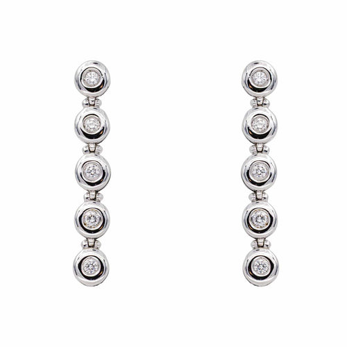Boucles d'oreilles Boucles d'oreilles pendantes en or blanc diamant 58 Facettes 3394811CN