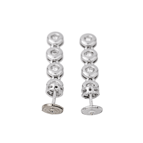 Boucles d'oreilles Boucles d'oreilles pendantes en or blanc diamant 58 Facettes 3394811CN