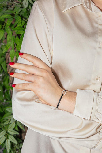 Bracelet Dinh Van Maillon - Bracelet cordon en or blanc 58 Facettes 4550214RV