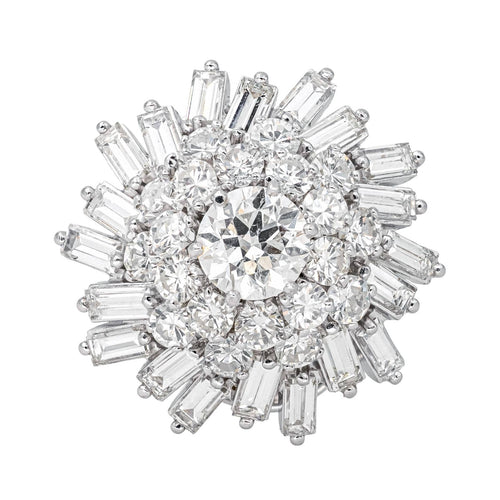 Bague 50 Bague cocktail en platine sertie de diamants 58 Facettes 4585551RV
