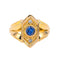 Bague 51 Bague en or jaune et or rose 18 carats avec saphir et diamants 58 Facettes 4651176CN