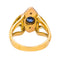 Bague 51 Bague en or jaune et or rose 18 carats avec saphir et diamants 58 Facettes 4651176CN