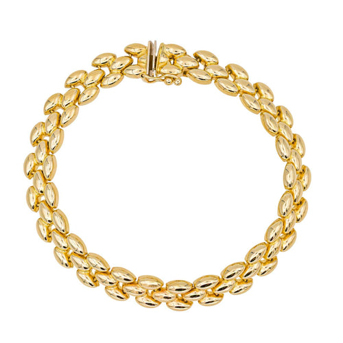 Bracelet Bracelet maille grain de riz en or jaune 18 carats 58 Facettes 4553811CN