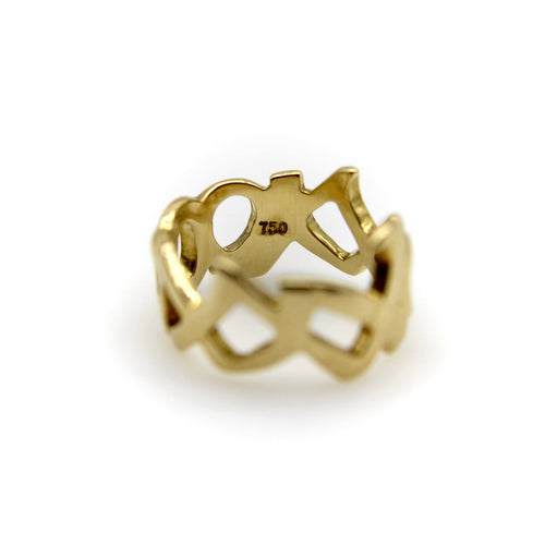 Bague 48 Tiffany & Co. Paloma Picasso - Bague Graffiti Kiss en or 18k 58 Facettes
