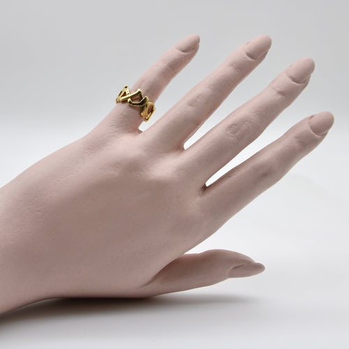 Bague 48 Tiffany & Co. Paloma Picasso - Bague Graffiti Kiss en or 18k 58 Facettes