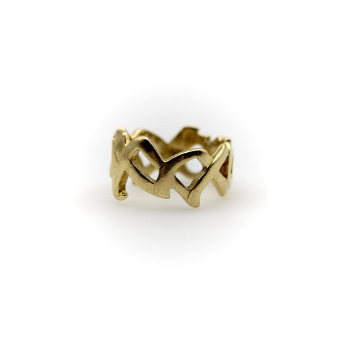 Bague 48 Tiffany & Co. Paloma Picasso - Bague Graffiti Kiss en or 18k 58 Facettes