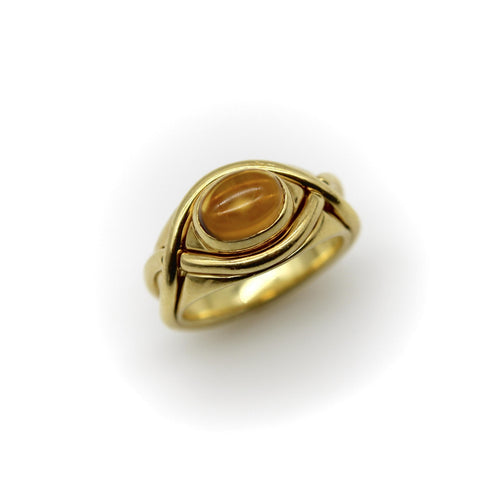 Bague 50 Tiffany & Co. - Bague en or 18K avec citrine cabochon 58 Facettes A2001V