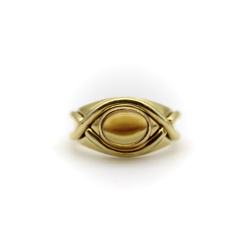 Bague 50 Tiffany & Co. - Bague en or 18K avec citrine cabochon 58 Facettes A2001V