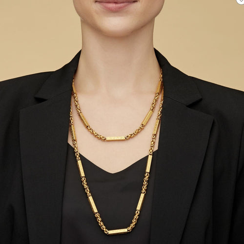 Collier Chaîne de garde victorienne à maillons fantaisie en or 14K 58 Facettes A20000