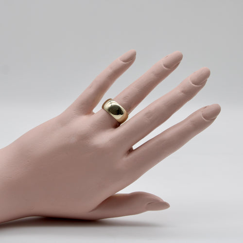 Bague Bague vintage bombée en or 14K, anneau large 58 Facettes A2003T