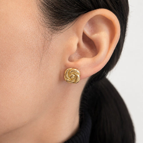 Boucles d'oreilles Boucles d'oreilles rosace en or jaune 18 carats 58 Facettes 33710