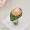 Bague 54 Boucheron - Bague en or blanc 18 carats quartz œil-de-chat et grenats démantoïdes 58 Facettes 2401
