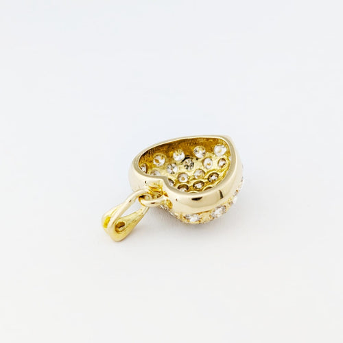 Pendentif Pendentif cœur en or jaune 18 carats et diamants 58 Facettes 33720