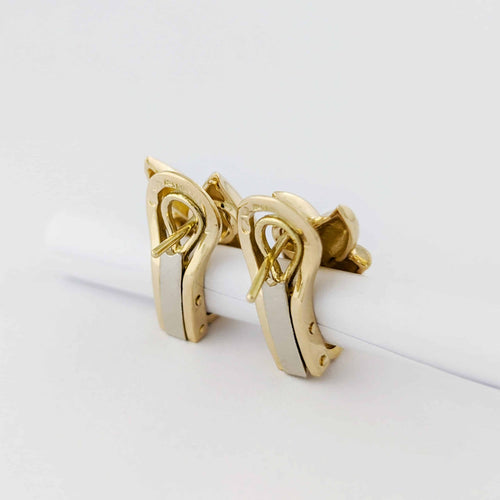 Boucles d'oreilles Boucles d'oreilles en or jaune, diamants et saphirs 58 Facettes 33712