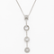 Collier Collier pendentif géométrique en or blanc et diamants 58 Facettes 33681