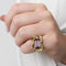 Bague 48 Bague animalière en or jaune 18 carats, tourmaline et calcédoines 58 Facettes 27300