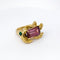 Bague 48 Bague animalière en or jaune 18 carats, tourmaline et calcédoines 58 Facettes 27300